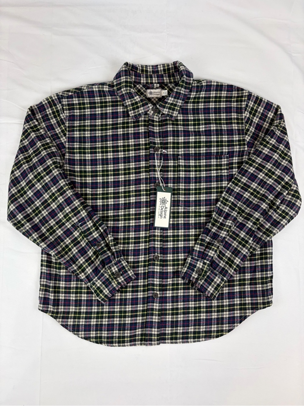 *NEW* Alpine Design Plaid Flannel Shirt 100% Cotton Blue & Green Women’s Medium
